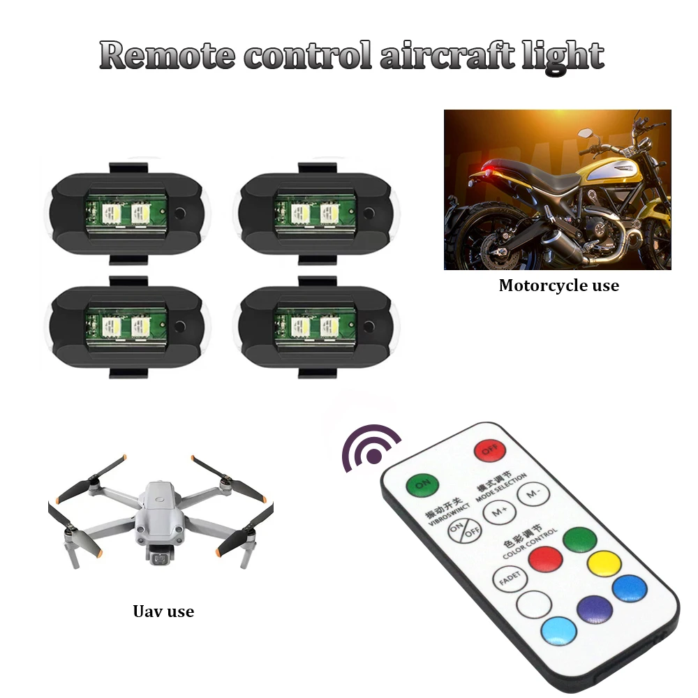 Drone Led Light - 1 adet uzaktan LED RGB anti-çarpışma