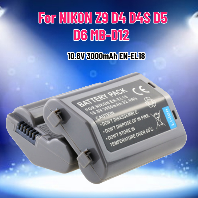 Drone Camera - 10.8V 3000mAh EN-EL18 EN-EL18A EN-EL18B BATARYA