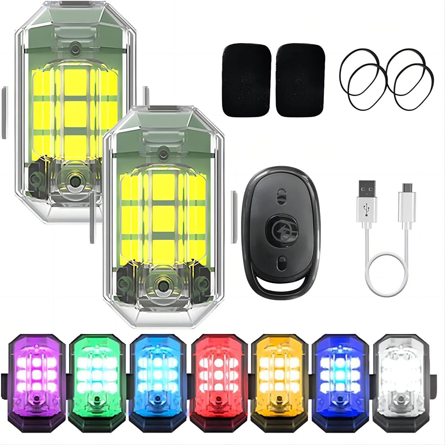 Drone Led Light - 1/2/4 adet uzaktan motosiklet ışıkları RC