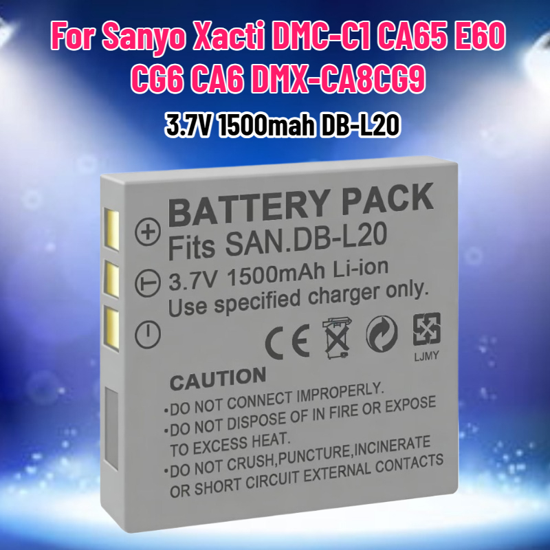 Drone Camera - 3.7V 1500mah DB-L20 Pil Sanyo Xacti
