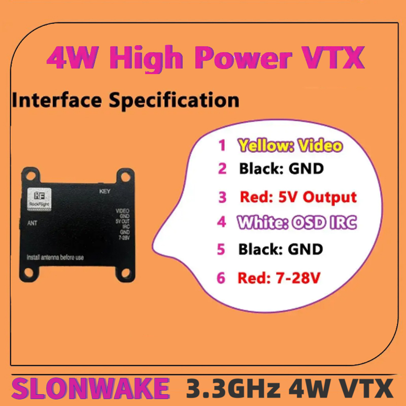 SLONWAKE FPV 3.3G 16CH 4000mW  - Drone Receiver incelemesi ve fiyatı