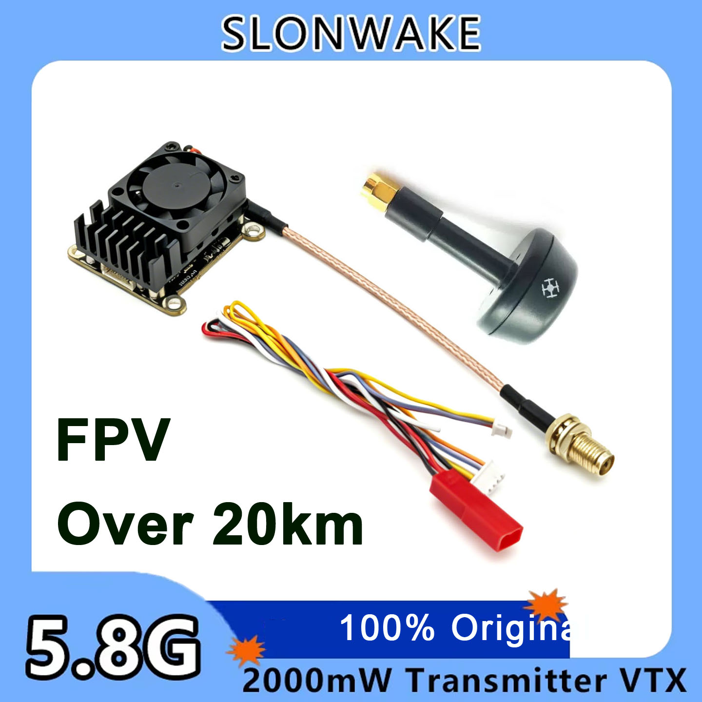 Yeni yükseltme 5.8Ghz 2W ayarl - Drone Receiver incelemesi ve fiyatı