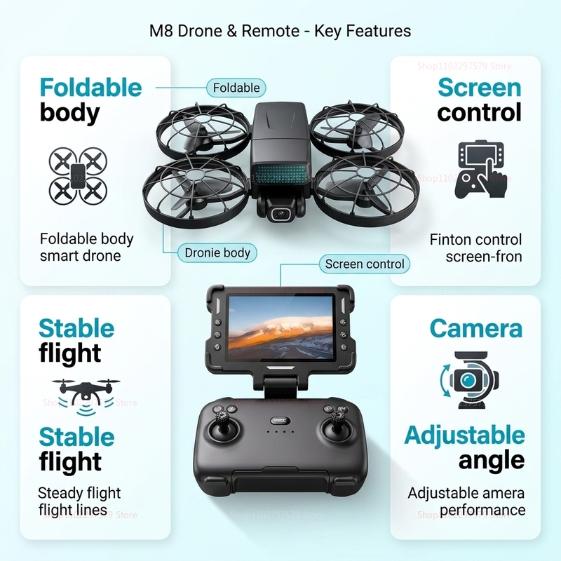 Yeni Drone'lar M8 GPS 8K Profe - Drone Gps Module incelemesi ve fiyatı