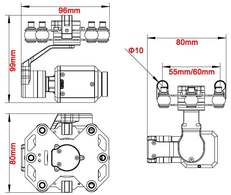 Tarot TL3T20 3 Eksenli Gimbal  - Drone Camera incelemesi ve fiyatı